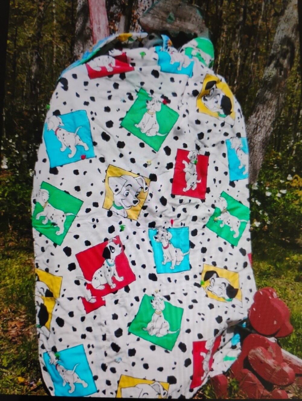 πΊπ² Vintage BLANKET Reversible Sky Blue Cream Coral & Brown - Picture 11 of 16